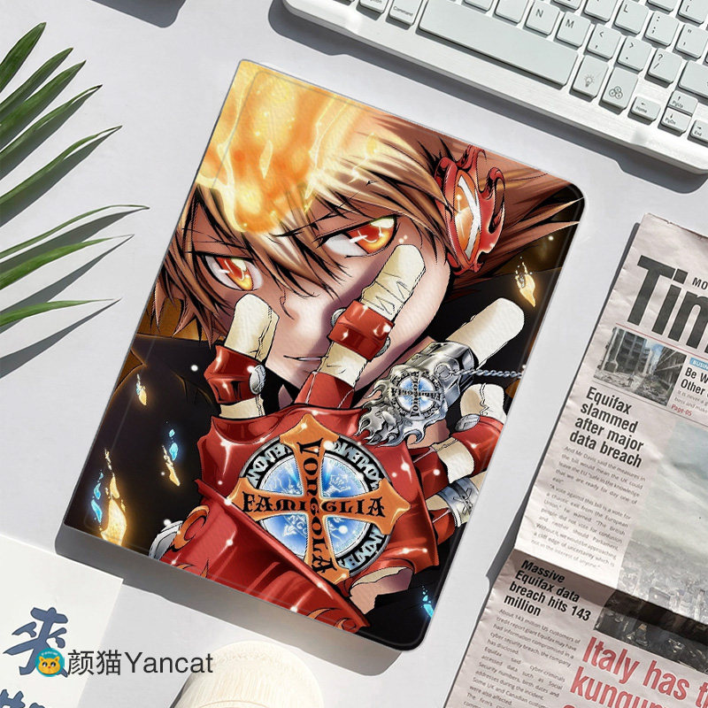 家庭教师HITMAN REBORN!平板皮套11适用ipad10保护壳pro13全包mini6软air56蚕丝纹10.9寸华为matepad笔槽11.5