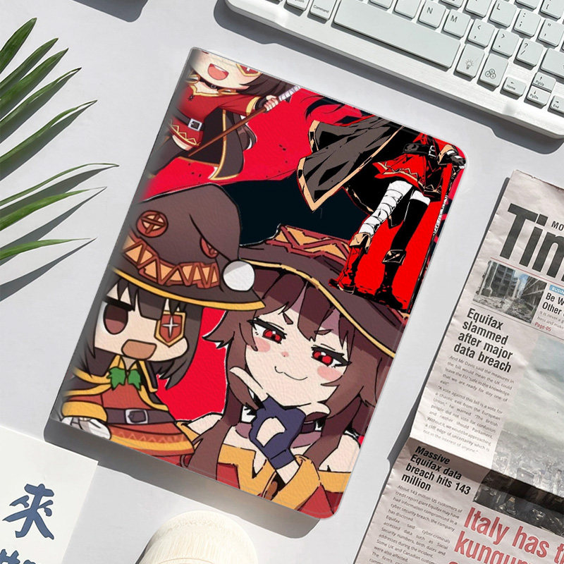 为美好的世界献上祝福Megumin惠惠平板皮套适用ipad10保护壳pro13全包mini6软air56蚕丝纹10.9寸