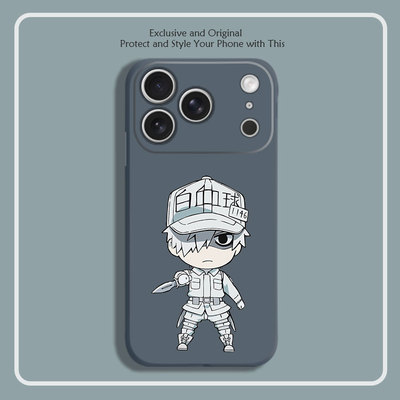 工作细胞 白血球 动漫周边q版8色液态硅胶12手机壳11适用14苹果15 16 17PROMAX红米K90全包软VIVO小米13