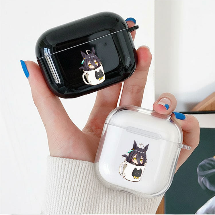 赛马娘 曼城茶座 动漫Q版耳机套适用Airpods保护壳苹果2无线蓝牙盒3代pro软硅胶4透明软磨砂亮黑白全包