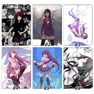 物语系列战场原黑仪动漫周边平板皮套11适用ipad10保护壳pro13全包mini6软air56蚕丝纹10.9寸华为matepad笔