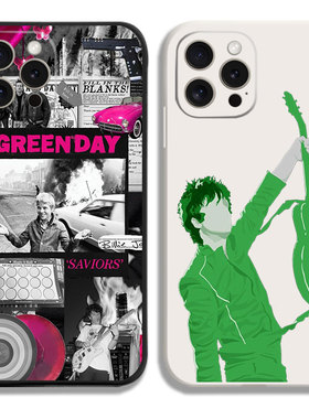 绿日乐队侧边11手机壳16适用iphone13PRO苹果15maxr红米K70一加ace3v小米14液态IQOO12硅胶VIVO全包Green day