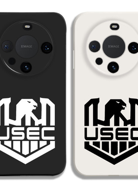 USEC逃离塔科夫 游戏周边液态硅胶手机壳适用MATE70PRO华为NOVA12保护套PURA80黑白VIVOPPO小米15荣耀400苹果