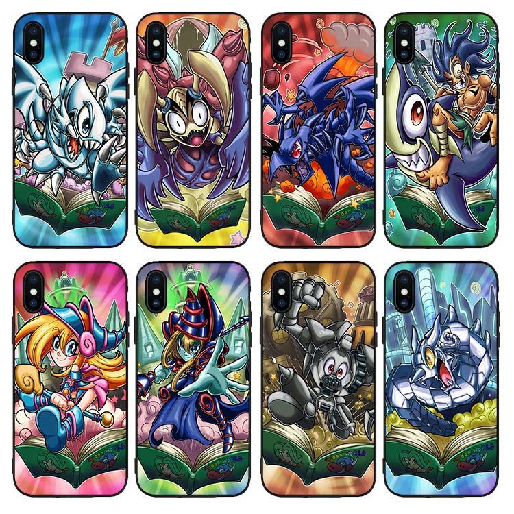 游戏王X卡通世界适用于XR手机壳XSMAX苹果6s挂绳11e软硅胶7/8PLUS