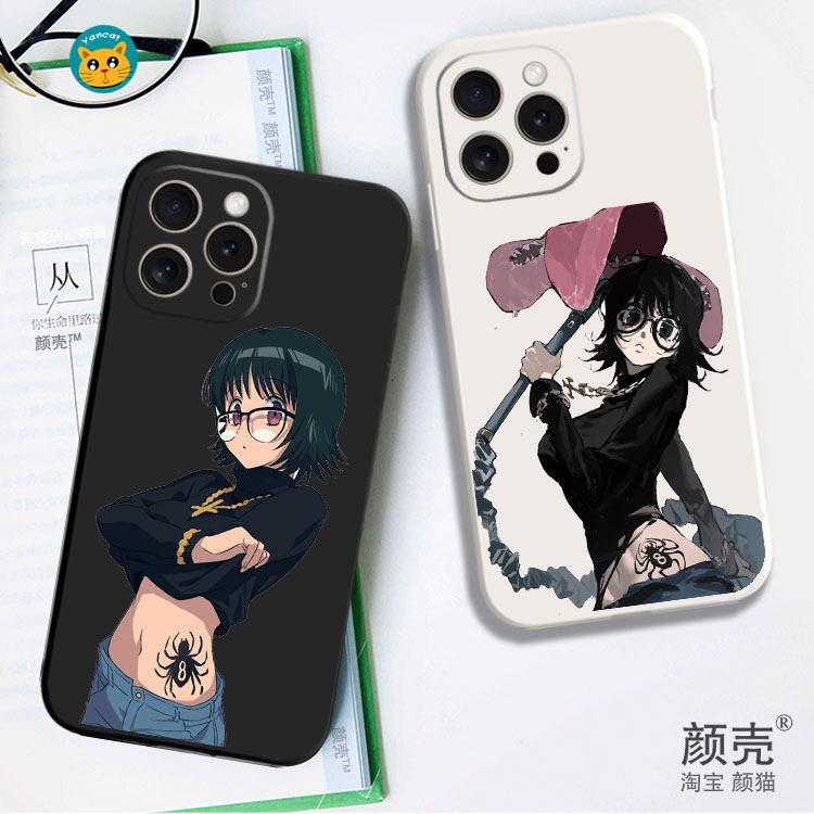 小滴 幻影旅团全职猎人黑白侧边11手机壳16适用iphone13PRO苹果15maxr红米K70一加ace3小米14液态IQOO12硅胶8