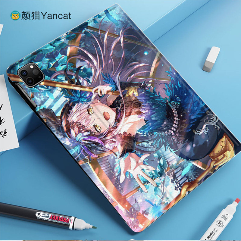 凑友希那bangdream动漫周边平板皮套适用ipad10保护壳pro13全包mini6软air56蚕丝纹10.9寸华为10.2笔槽11.5