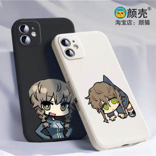 阿万音铃羽 命运石之门黑白侧边11手机壳16适用iphone13PRO苹果15maxr红米17一加ace3v小米14液态IQOO12硅胶