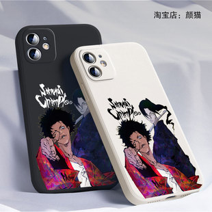 17PROMAX红米K90全包软VIVO champloo复古8色液态硅胶12手机壳11适用14苹果15 日本动漫混沌武士Samurai