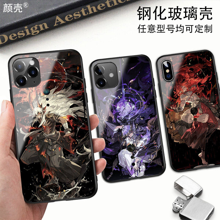 茨木酒吞童子钢化玻璃手机壳12适用11PRO苹果XSMAX套6S九尾78PLUS