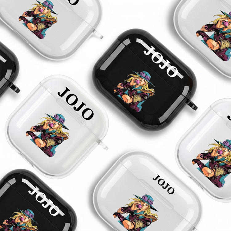 飙马野郎动漫jojo耳机套适用Airpods保护壳苹果2无线蓝牙盒3代pro软硅胶4透明软全包分体式第一二三四代