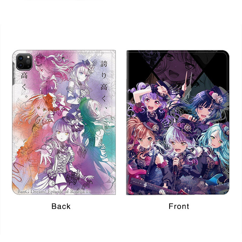 Roselia bang dream邦邦动漫周边平板皮套11适用ipad10保护壳pro13全包mini6软air56蚕丝纹10.9寸华为matepad