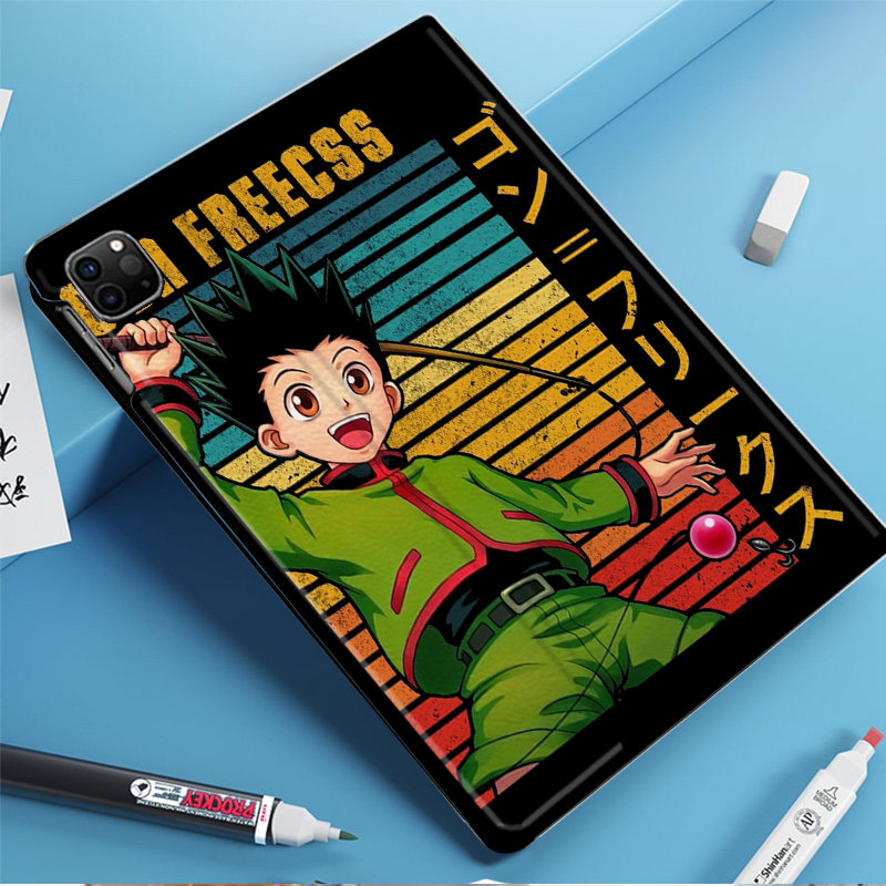 全职猎人小杰动漫周边金富力士平板皮套适用ipad10保护壳pro13全包mini6软air56蚕丝纹10.9寸华为10.2笔槽