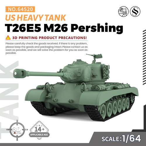 SS64520 1/64 军事模型 美国 T26E5 M26 潘兴 重型坦克
