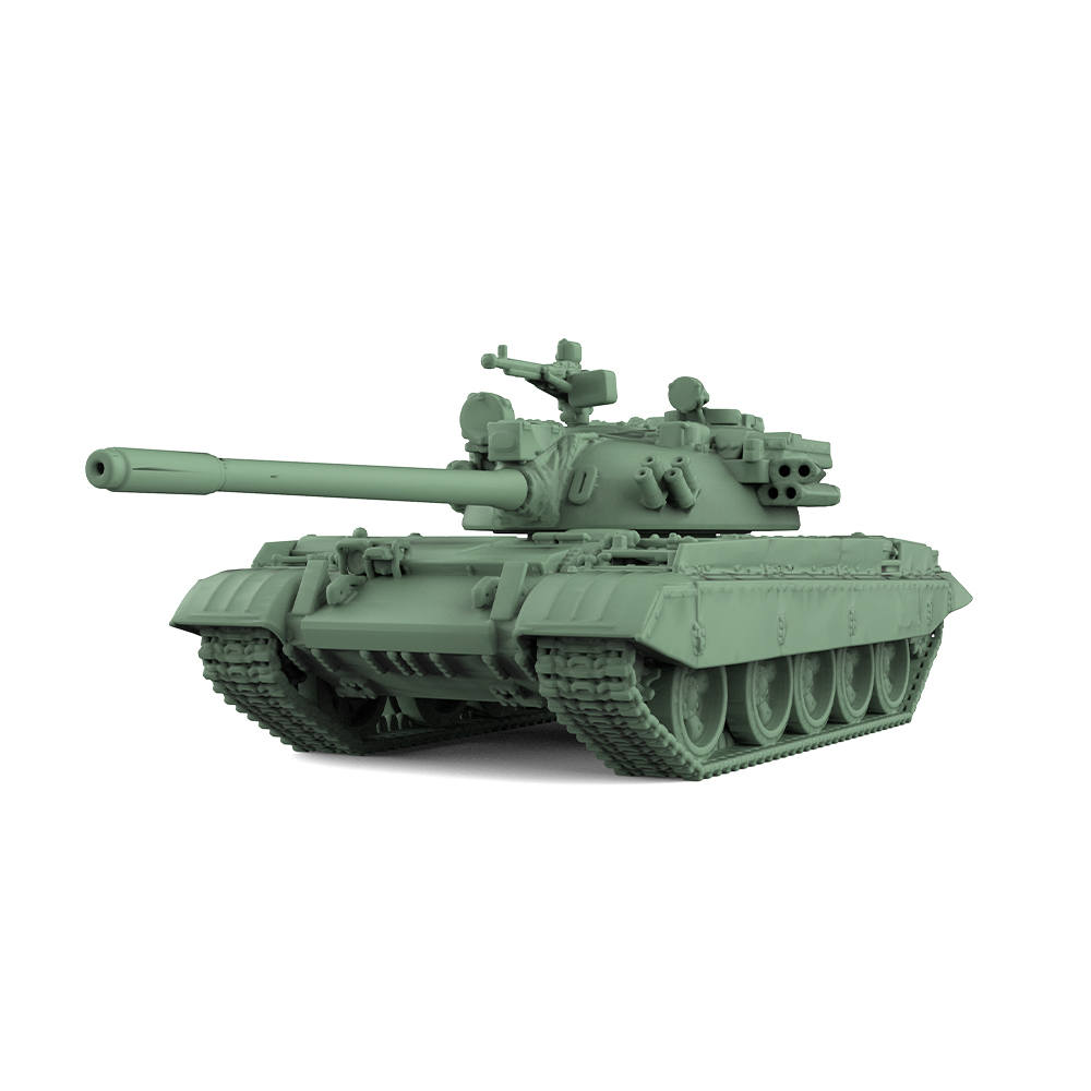 1/144比例军事模型 苏联 T-55AMD-1主战坦克 配兵人