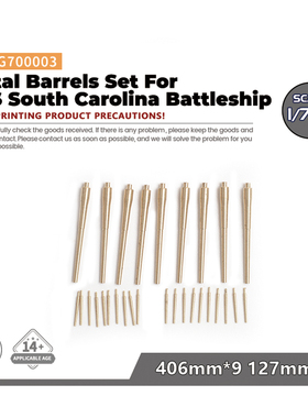 SSPG700003 1/700 炮管套装 配美国海军 南卡罗莱纳级战列舰