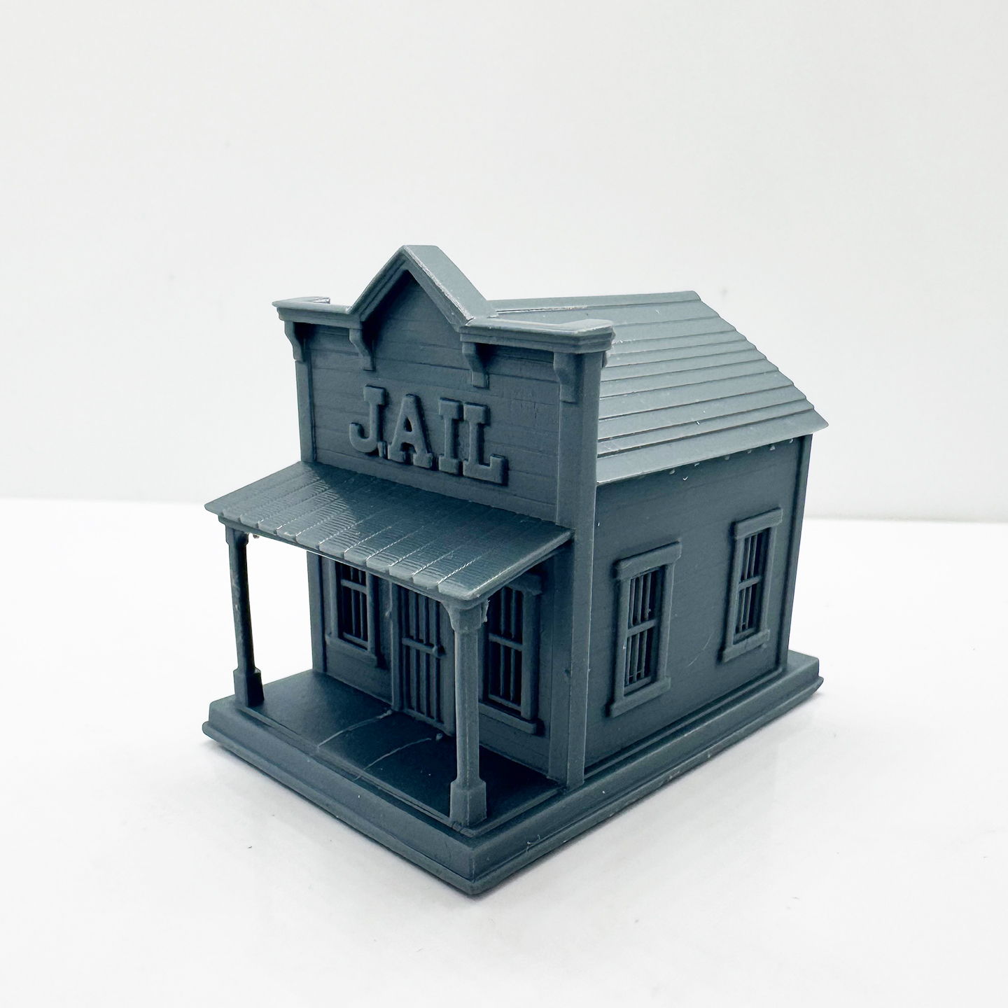 3D 打印复古西部监狱建筑 适用于场景搭建者 微缩摆件