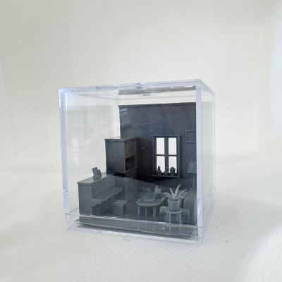 LYTS017 1/S 微缩场景 沙发家电钢琴书桌客厅套装展示盒  1set