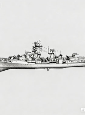 预售RHWS3000053/S 1/3000 军事模型 苏联 克鲁普尼级驱逐舰