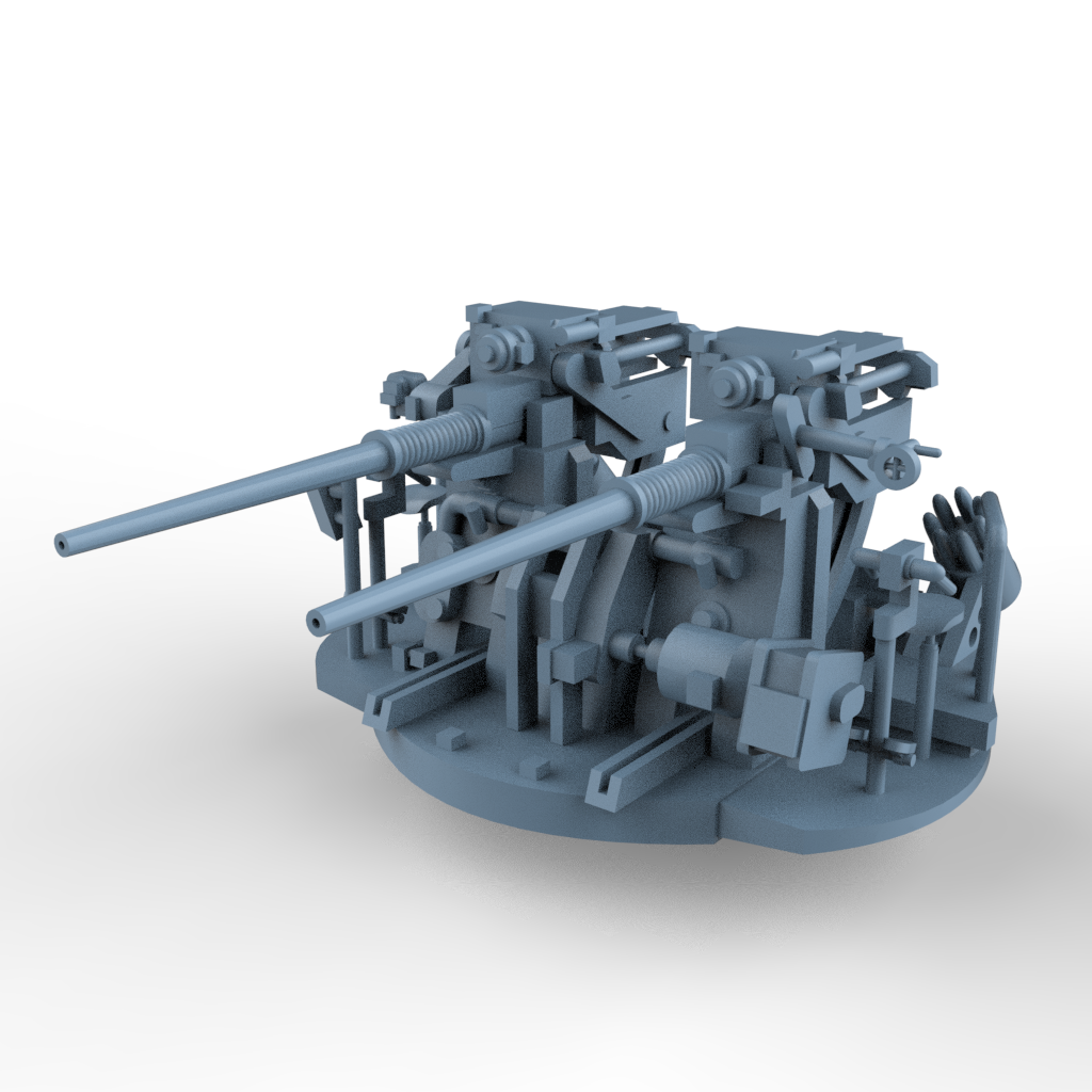 老姚手工坊 舰船模型升级件 双联装 76/50 Mk33 型炮  4pcs