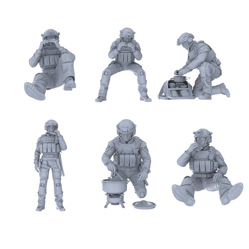 MRY-SFW LYGR561  迈阿密特种部队六人组 野炊  1set