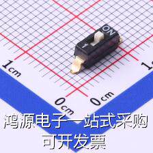 DSIC01LS-P 拨码开关 1位,2.54mm,立贴黑色凸柄 现货