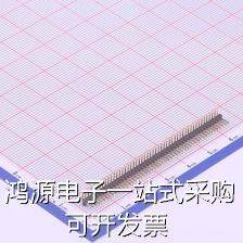 1.27-1*50p弯针 排针 1.27mm 1x50p 弯插 方针