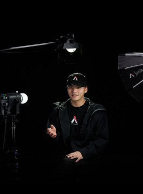 aputure爱图仕STORM 80c三灯套装mini柔光罩CF4菲涅尔遮页反光罩便携包外拍全彩80W多功能补光灯防水直播常亮