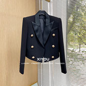 2026春季 通勤西服女 外套职业小个子修身 新款 气质名媛双排扣短西装