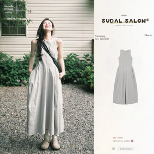 度假风长款连衣裙裙子女夏季2026新款法式小个子显瘦通勤简约