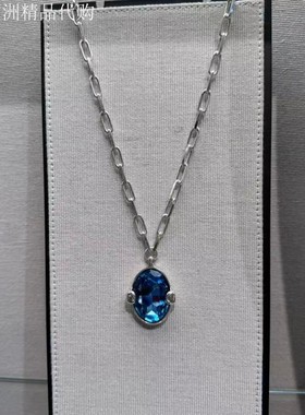 西班牙小众潮牌UNOde50 夸张水晶毛衣链项链轻奢手工欧美镀银正品