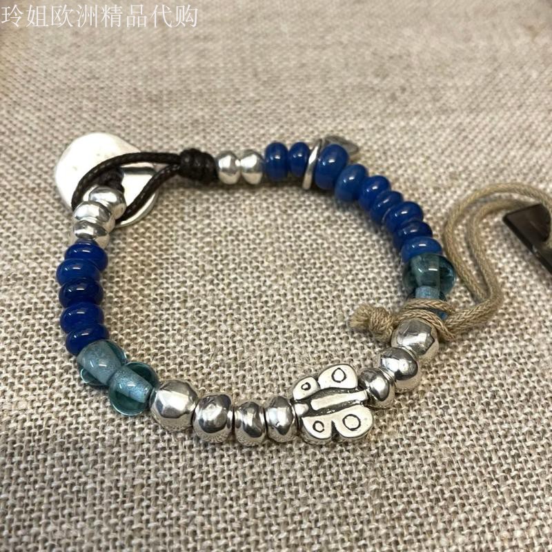 国/现清仓西班牙UNOde50极简牛皮手链男女同款手链手工夸张做旧