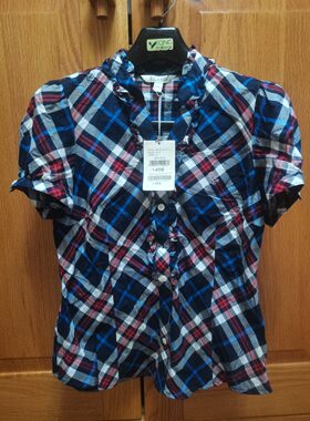 短袖短袖衬衣E·LAND英伦风格