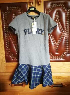 PLORY女装夏款短袖连衣裙POOM537F02