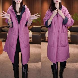 气质双面穿连帽棉服外套 宽松保暖棉衣女秋冬新款 已出货 时尚