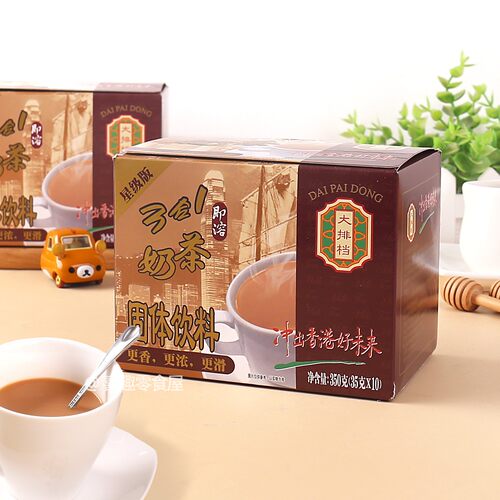 香港风味大排档星级版奶茶3合1即溶奶茶冲饮350g速溶港式丝袜奶茶