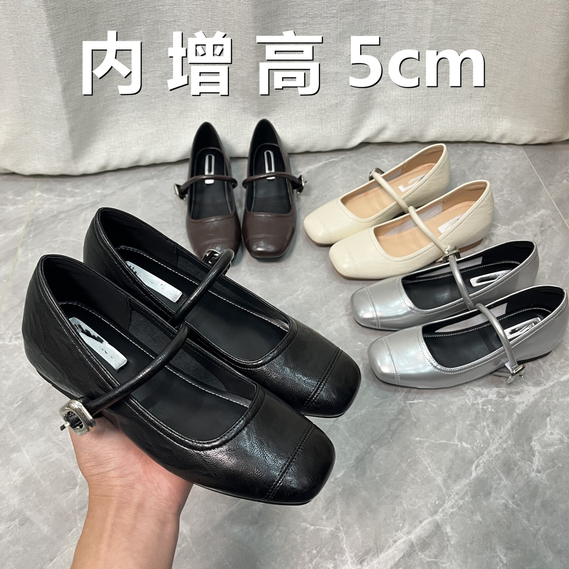 小码女鞋31-34复古小香风芭蕾玛丽珍鞋软底小个子内增高单鞋