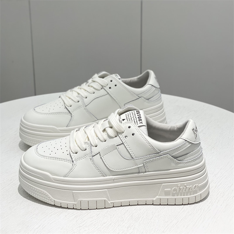 VERSATILE SHOES 2023 SPRING NEW GOGOU WOMENS SHOES COLLEGE STYLE LEATHER WOMENS KOREAN VERSION 4CM PLATFORM SHOES WOMENS TIDE