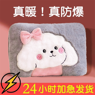 热水袋充电款 暖手宝暖宝宝敷肚子防爆电热宝可爱毛绒暖手宝真防爆