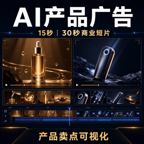 ai视频制作生成产品视频动画企业宣传传广告片ai电商主图视频创作