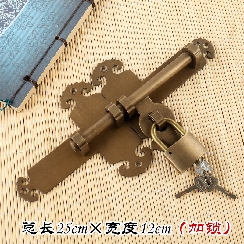 包邮纯铜插销中式仿古门栓加厚老式大门木门明装门扣门闩锁扣门i.