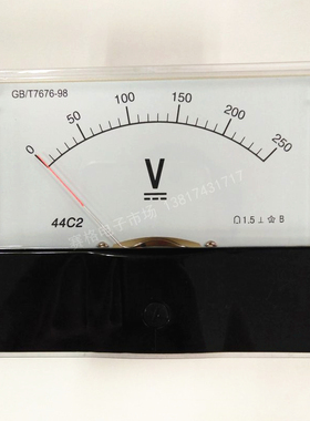 44C2 DC150V直流250V 500V 450V 指针式 500V电压表 面板表100V伏