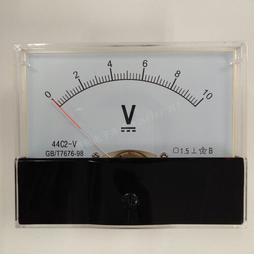 44C2 5V 10V 12V 15V 30v 50V直流指针式电压表 DC小电压直流表头 - 封面