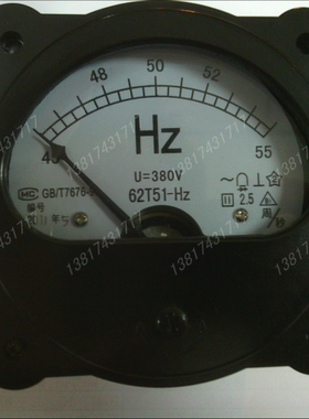 62T51-50HZ /380V 220V  交流指针式频率表 面板表 62T51