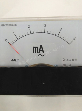44L1 2MA5ma 20MA 30mA 50 100MA 300 500MA指针式交流毫安电流表