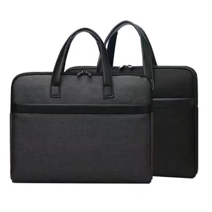 文件袋定制印字logo双层会议资料袋A4手提包公文包男拉链袋文件包