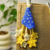 落凡尘小星星挂件毛线diy手工编织材料包钩针织打发时间手作礼物