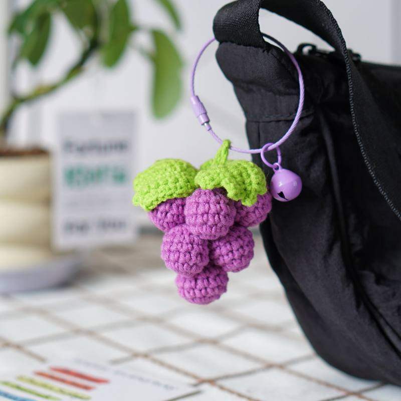 手工编织葡萄挂件毛线针织钥匙扣车挂材料包成品编织包包创意挂饰,服饰配件/皮带/帽子/围巾,DIY编织材料包,淘宝优惠券,粉丝福利购,淘宝优惠卷
