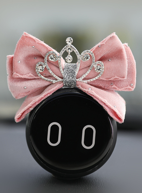 【自制】汽车装饰摆件蝴蝶结水钻皇冠车载饰品女士车内饰品nomi