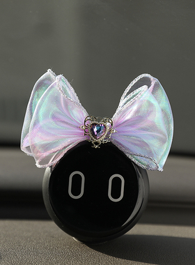 蔚来汽车原创头纱梦幻宝石镶钻nomi头饰装饰女生可爱新车装扮布置