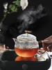 teapot suit household Tea separate trumpet A cup of tea Glass band filter Make tea one person Hammer Kungfu Online tea set